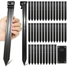 30 Pcs Tent Stakes, Heavy Duty Metal Landscape Edging Stakes, 10in Garden Sta...