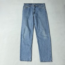 Vintage Levis 550 Relaxed Fit Jeans 36x34 Light Blue Orange Tab 90s 100 Cotton