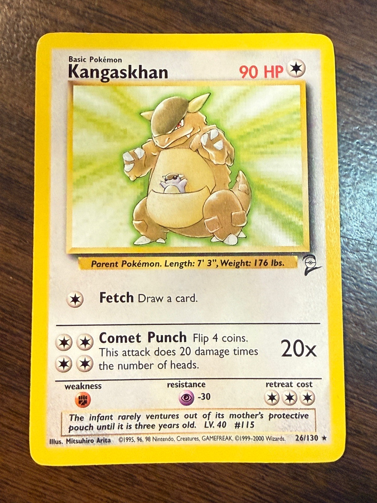 KANGASKHAN 26/130 RARE BASE SET 2 (BS2) POKEMON LP