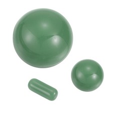 6 Sets Quartz Pearl Balls Set, 2 Shape Glass Crystal Loose Beads, Dark Green