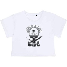 'Ping Pong Passion' Women's Cotton Crop Tops (CO052418)