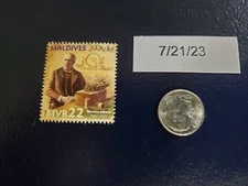 Thomas Edison American inventor and businessman 2016 Maldives Stamp (b)