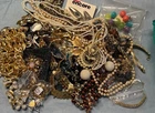 Vintage Costume Jewelry Lot Big Shiny Sparkly Put On  Neck Wrist Ears Clothes