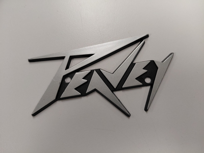 #ad LOGO PEAVEY SML BLACKK SLVERLV LIGHTNING BOLT $27.00