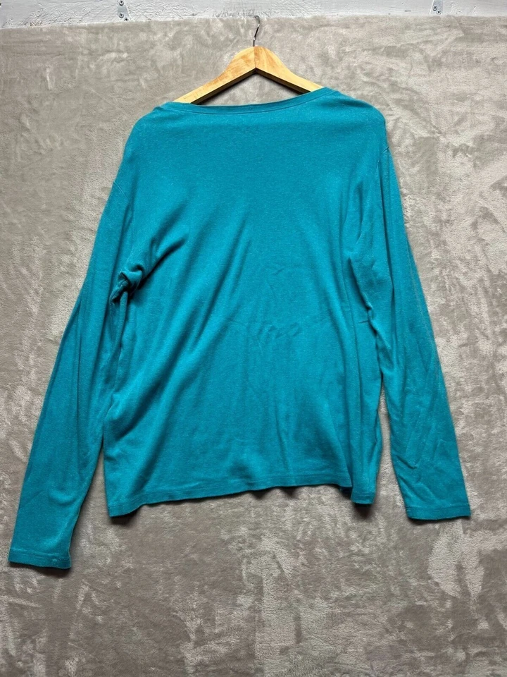 Camisa Pullover Xersion Activewear Para Mujer Talla 2XL-Alto Azul Aqua Manga Larga Foto 2 de 4