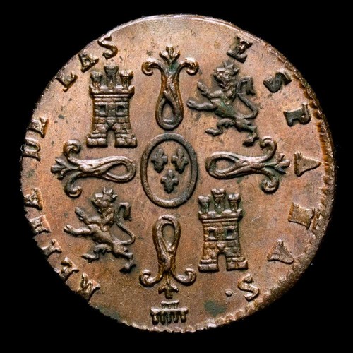 Isabel II 2 Maravedís (2,27g) 1847 Segovia AC-59 EBC - Picture 3 of 3