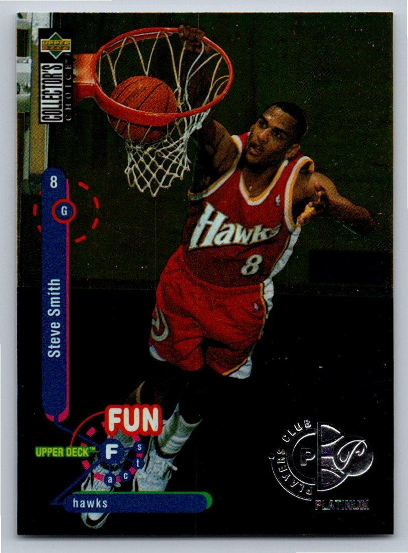 PLATINUM 1995-96 Collector's Choice Fun Facts Player's Club Steve Smith #166