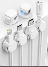 Magnetic Cable Management Clips Phone Charging Cord Holder for desk set up