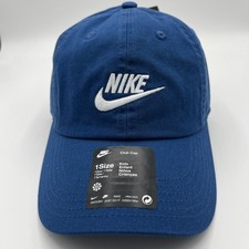 NIKE Club Wash Club Cap Hat Blue Unisex Size Kids One Size FB5063-476 NEW NWT