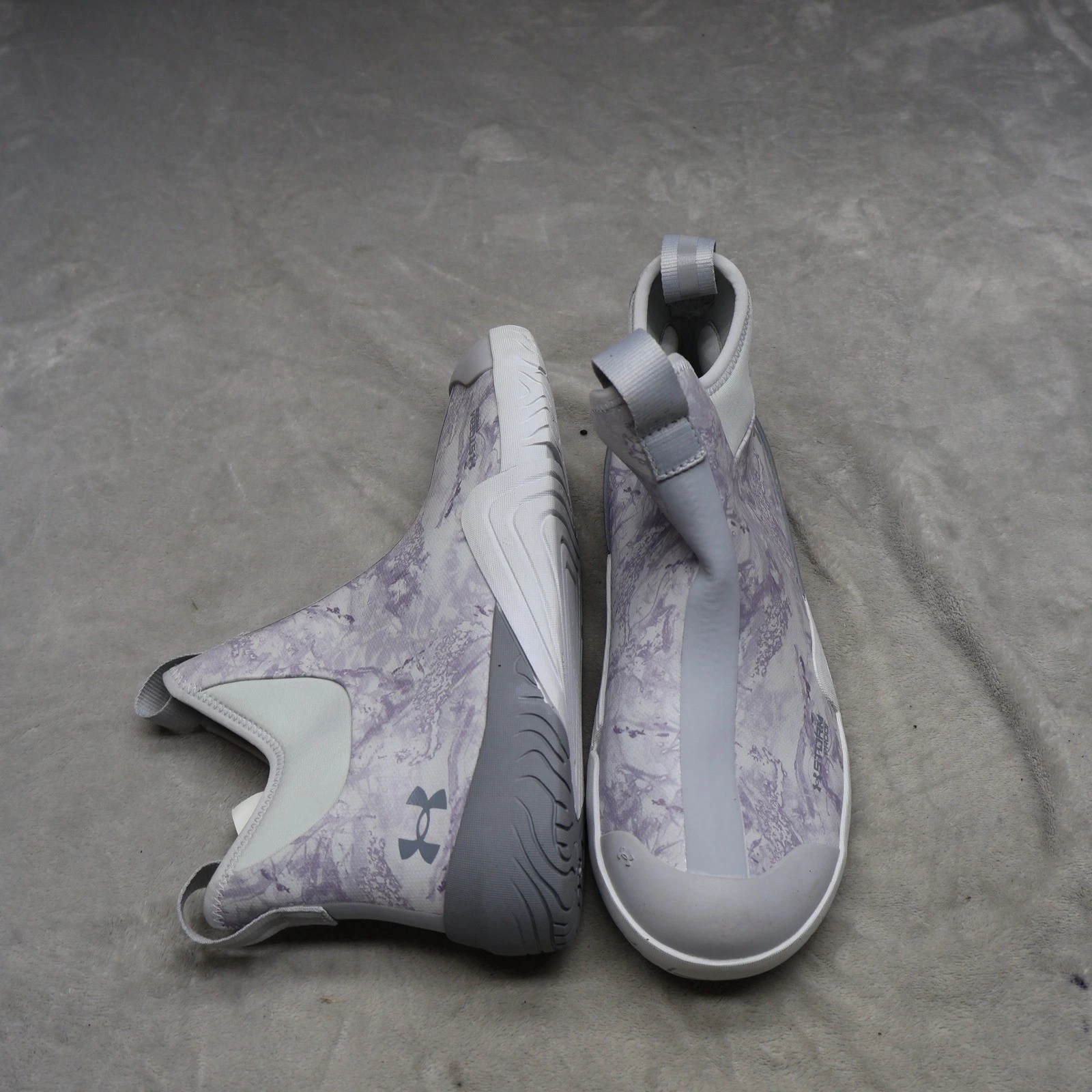 Under Armour Mens 9 Deck Boots Purple Charged Shoreman Waterproof Pull On NEW