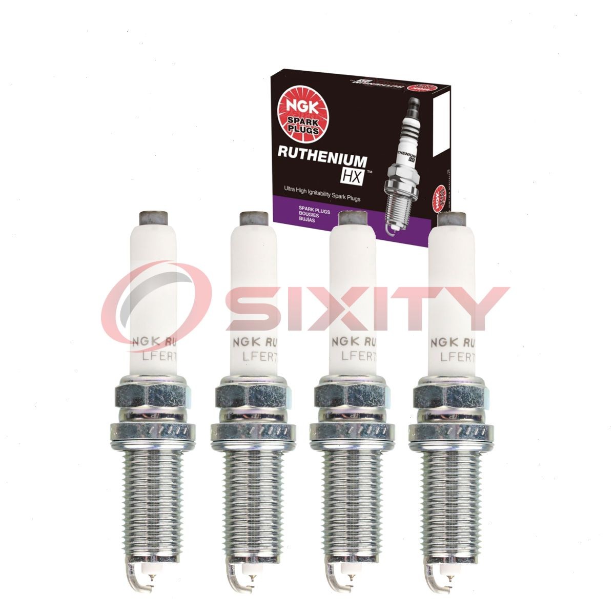 4 pc NGK Ruthenium HX Spark Plugs for 2017-2019 Volkswagen Golf Alltrack cb