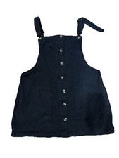 Boohoo Black Denim Plus Sized 18 Pinafore Dress
