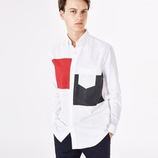 GANT RUGGER Men's Print Block Kick Ass Oxford 344995 Size M 145 NWT