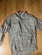 Yves Saint Laurent Grey Red Button Up Size L