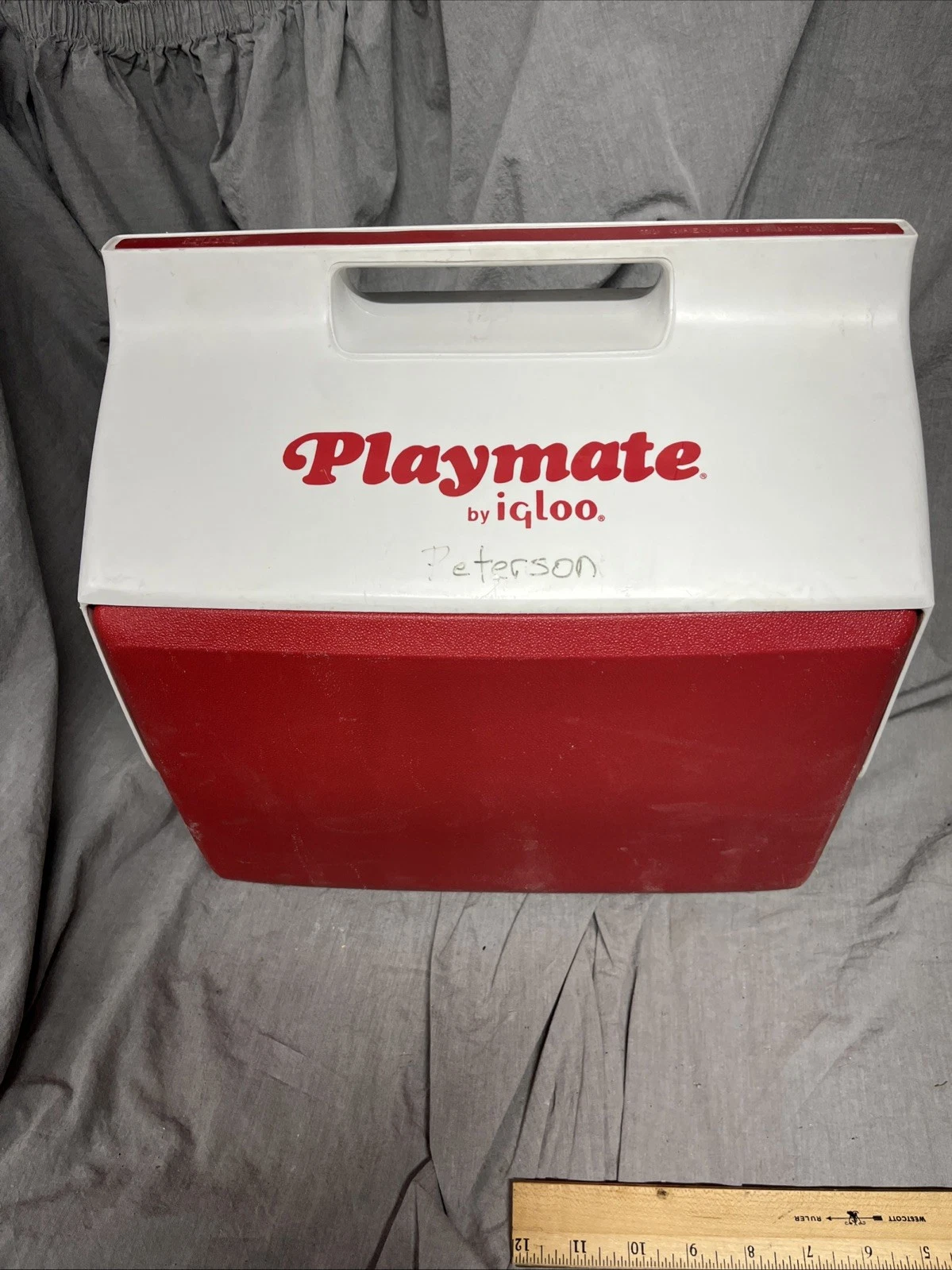 Vintage 1980's Igloo Playmate Cooler Red White Ice Chest Nostalgia