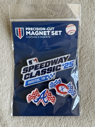 MLB SPEEDWAY CLASSIC Magnet Set Cincinnati Reds Atlanta Braves Bristol 8/2/25
