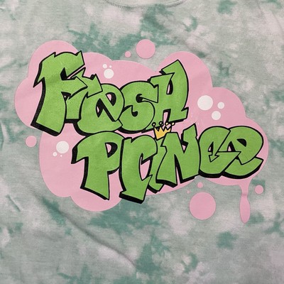 90 s TV Show - The Fresh Prince Of Bel Air Tie Dye Sea Green & Pink Tee Medium