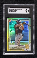 2021 Bowman Draft 1st Edition Yellow Foil 4/75 Eguy Rosario SGC 9 MINT 0c54