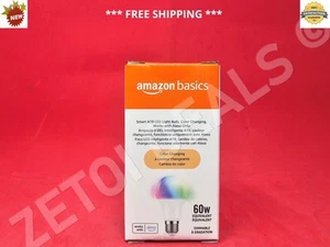 ***[2 PACK]*** BRAND NEW Amazon Basics SMART A19 LED Light Bulb Color Changing