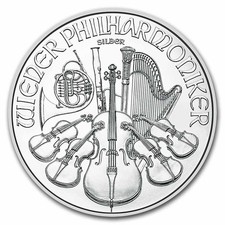 2025 Austria 1 oz Silver Philharmonic BU 79.47 per troy oz