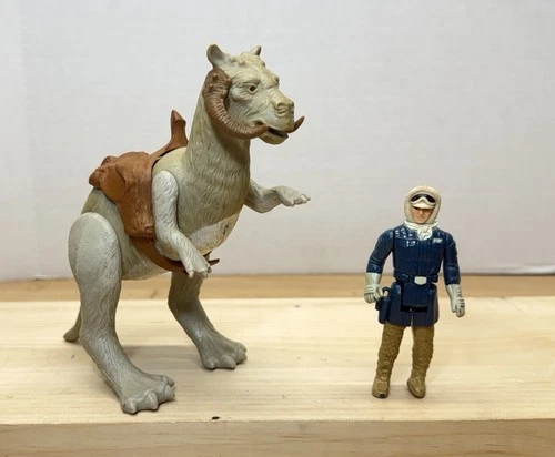Vintage Star Wars Tauntaun and Han Solo figures-Kenner
