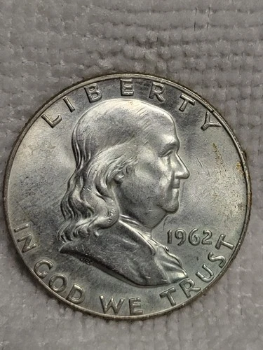 1962-D 50C Franklin Half Dollar AU