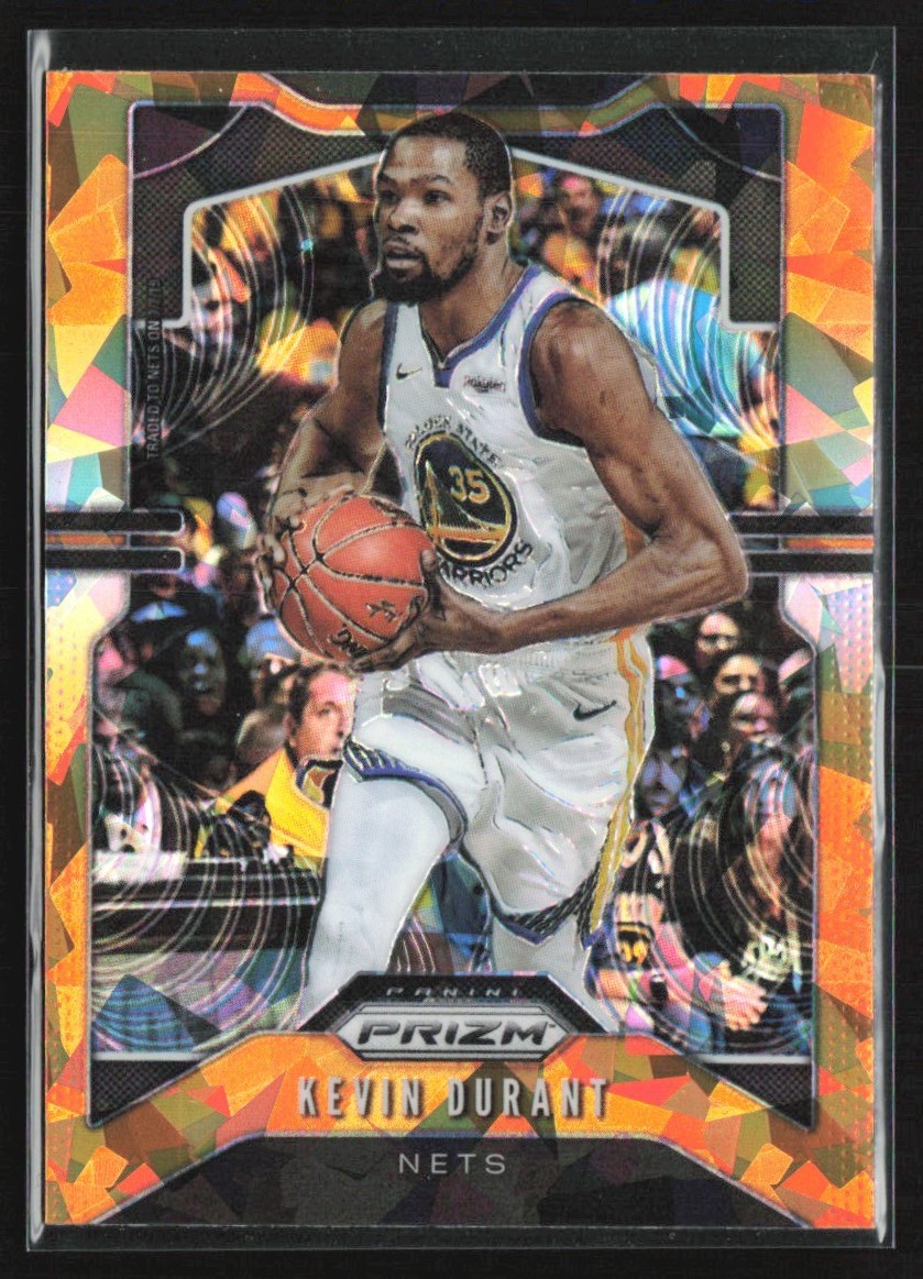 Kevin Durant 2019-20 Panini Prizm Prizms Orange Ice #210 Brooklyn Nets