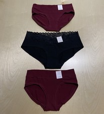 Auden Women's Size Medium 8-10 Cotton Blend Soft Hipster Panties 3 Pack