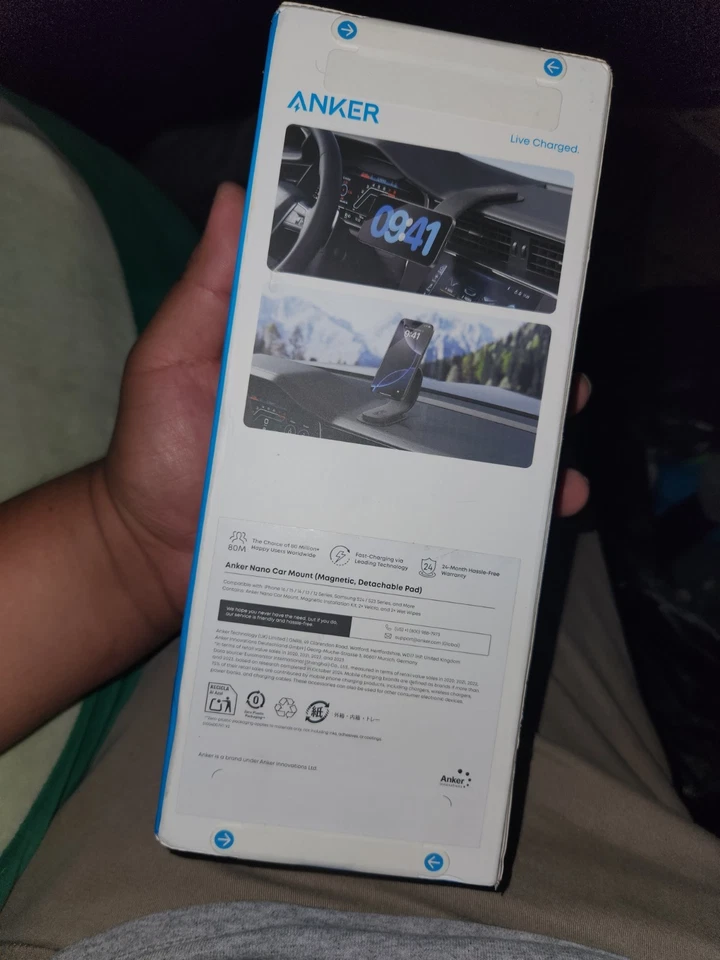 Anker Nano Desmontable Montaje Coche 360° Ajustable Soporte Teléfono Coche Anillo Magnético Foto 2 de 3