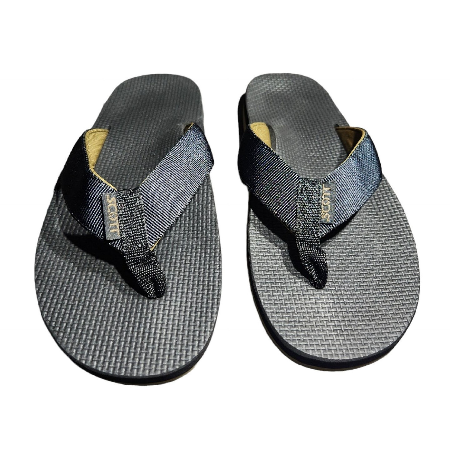Scott Hawaii Mens Flexible Flip-Flops, Durable Black Rubber Sandal Sizes 7  | eBay