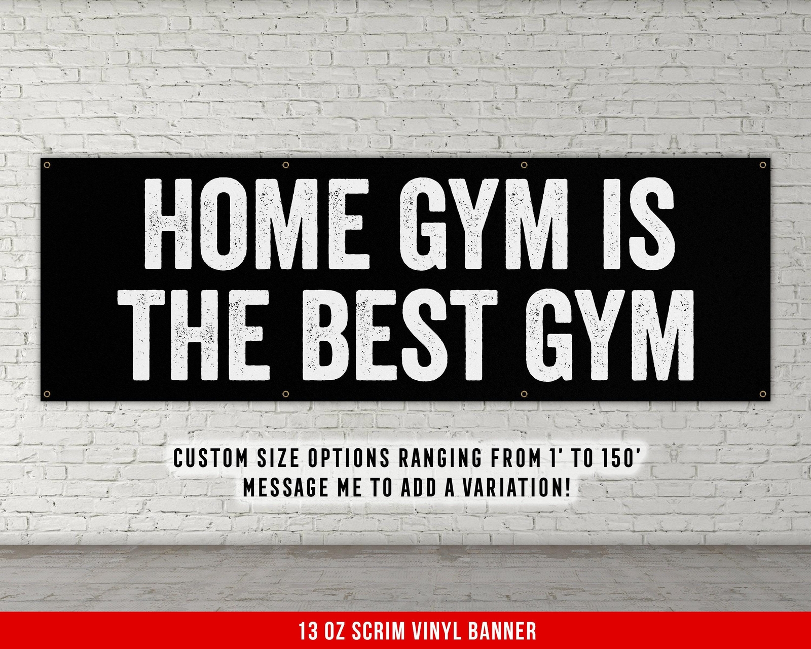 Motivational Fitness Wall Art - Weightlifting Quote Banner for Home Gym Decor