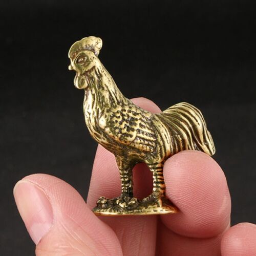 Brass Rooster Figurine Statue Animal Figurines Toys House Desktop Decoration New - Picture 1 of 6