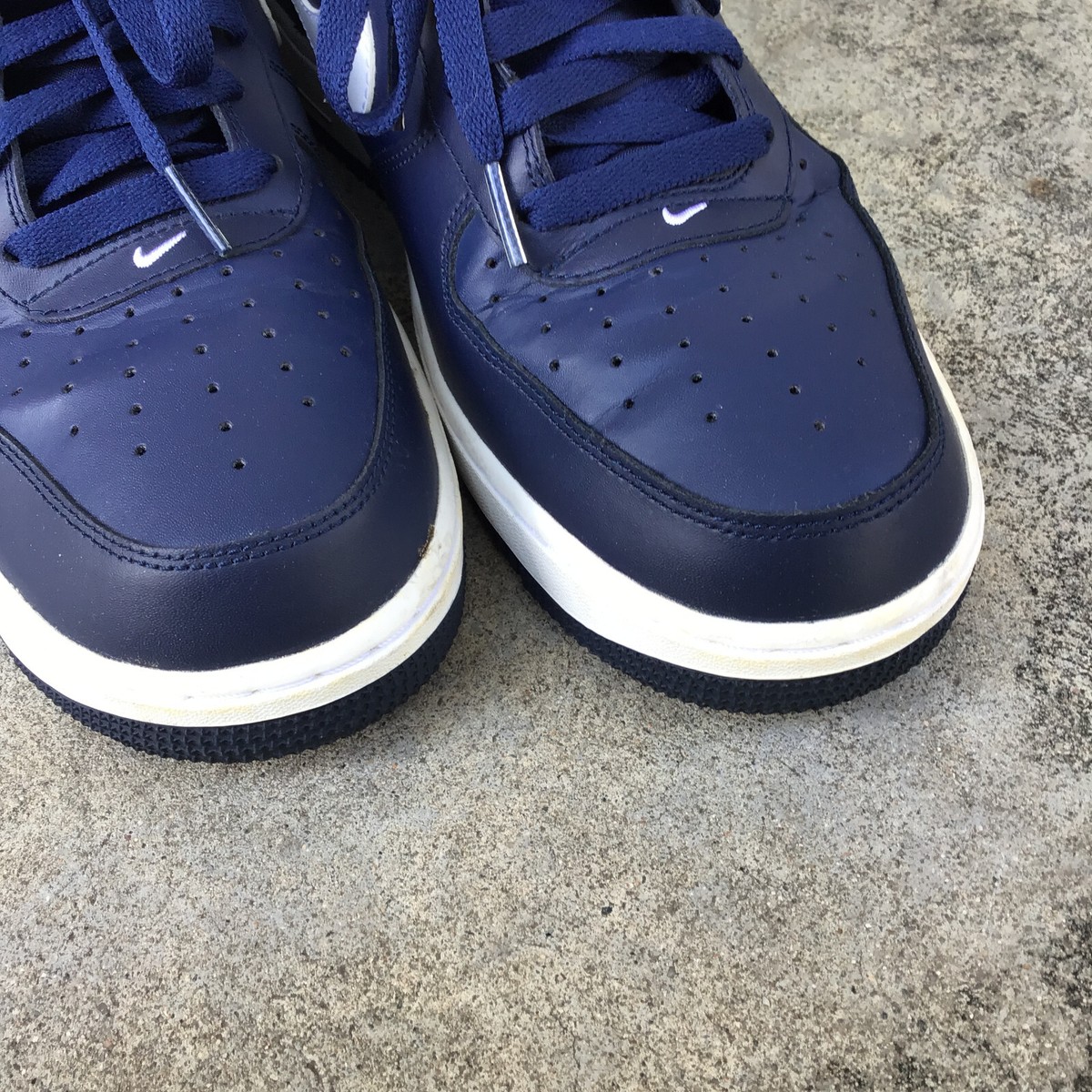 Men's Nike Air Force 1 AF1 Midnight Navy/White Sneakers Size 11.5