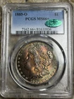 1885 O Toned Morgan $ PCGS MS 66 Plus + CAC💎GODZILLA WOW WOW TONER💎💎(VIDEO)