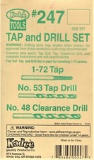HO Scale Kadee 247 1-72 Tap  Drill Set