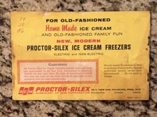 PROCTOR-SILEX ...it's ice cream time! For Old-Fashioned Home made ice cream