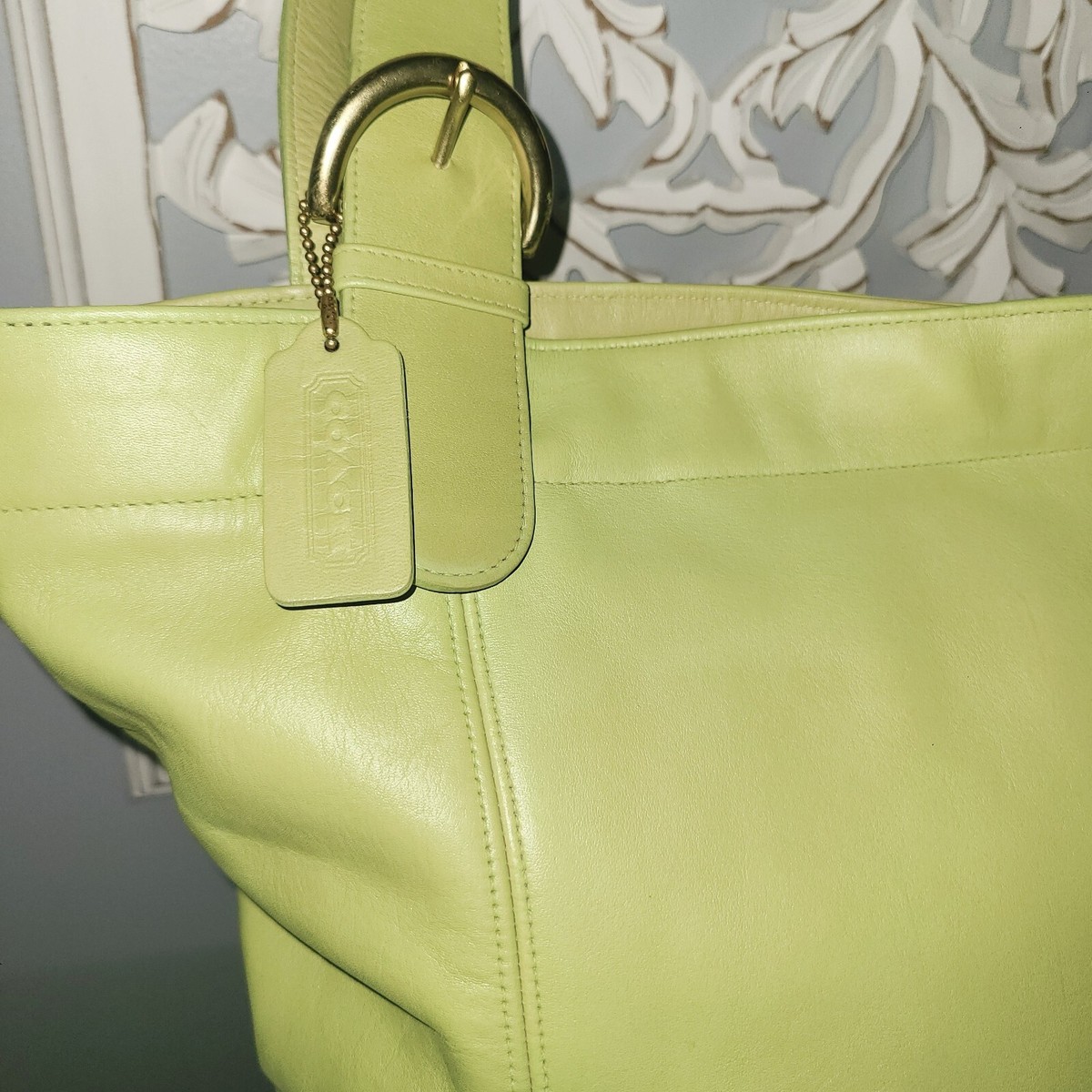 Vintage Coach Soho Sling Lime Green