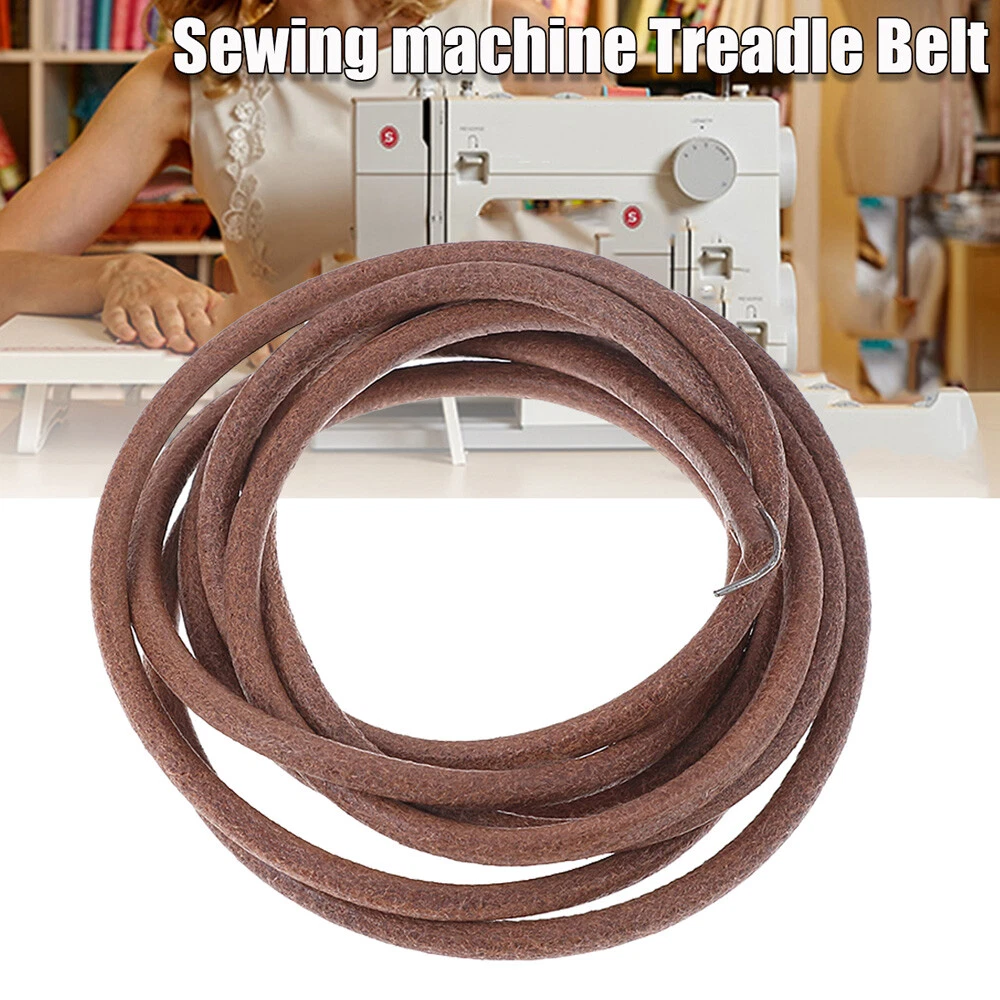 Hicello 72 inch/183cm Leather Belt Antique Treadle Parts + Hook for Singer Sewing Machine (1pcs)