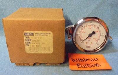 WIKA PRESSURE GAUGE, 111.12 2.5''  0-60 PSI, 0-400 KPA, 1/4'' NPT