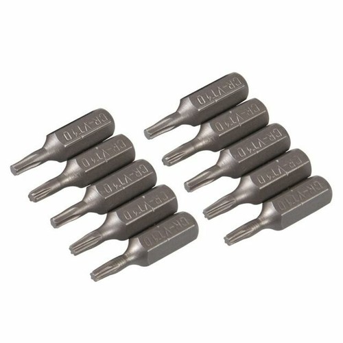 Silverline Torx-Schraubendreher-Bits – 10er Pack T30, Chrom-Vanadium-Stahl, 25 Mm Länge, 1/4 Zoll Sechskant