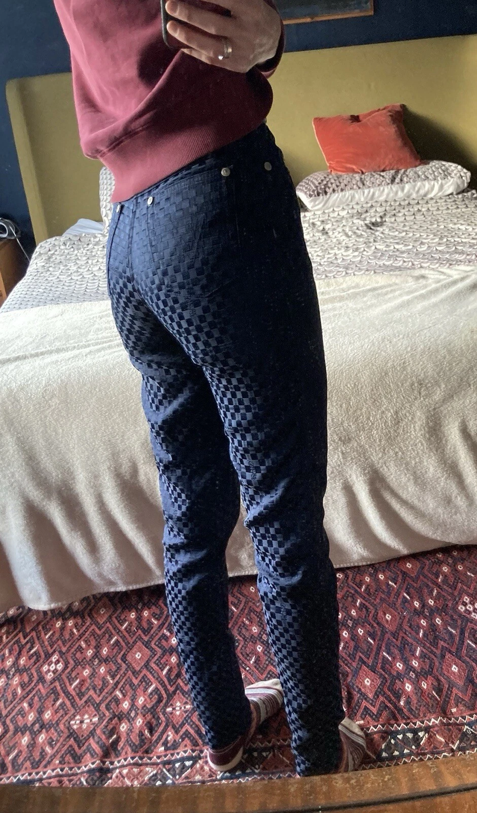 pantalone versace v2 monogramma anni 90