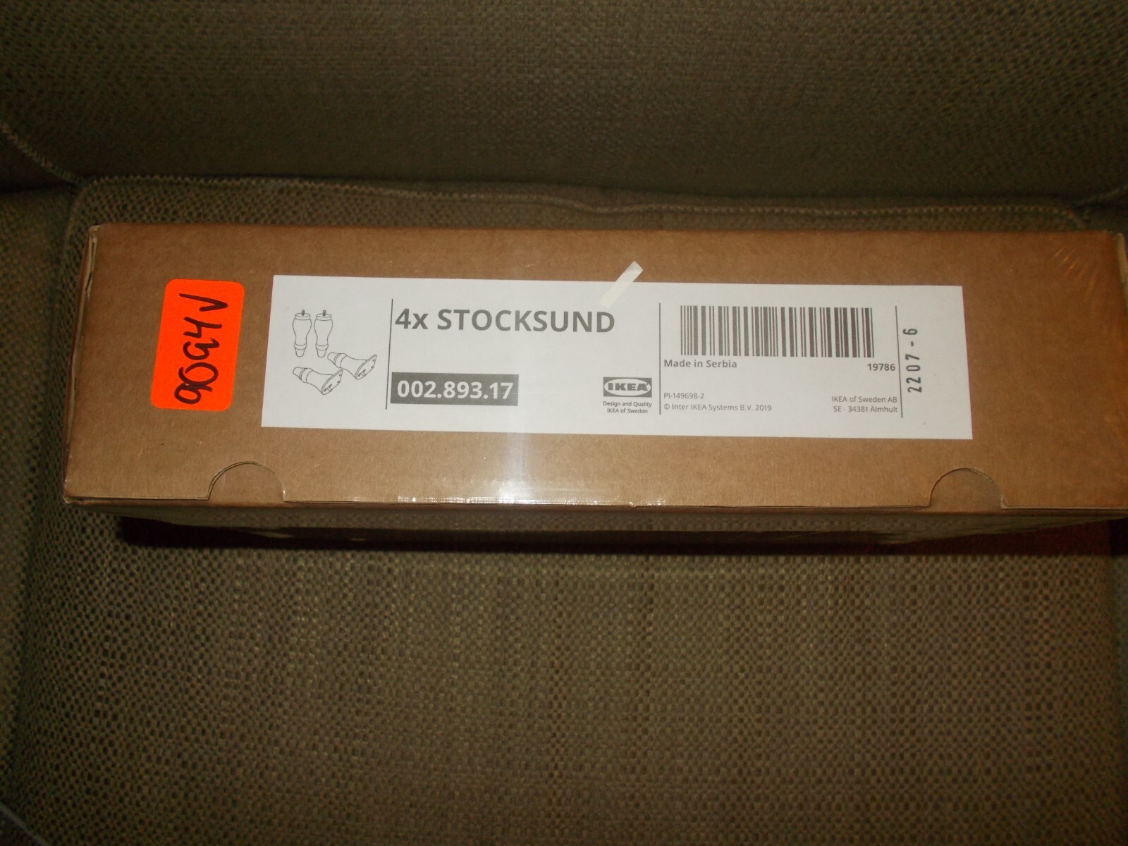 Ikea StockSund Chair Legs Black 002.893.17 NWT NEW