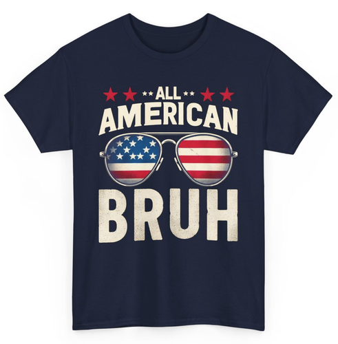 All American Bruh Funny T Shirt American Flag 4th of July Independence Day S-5XL - Picture 13 of 13