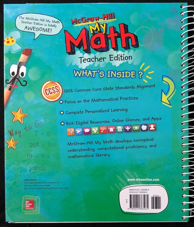 2nd - MY MATH - TEACHER'S EDITION (Vol. 2) (2014, McGraw-Hill) - Image 2 of 4