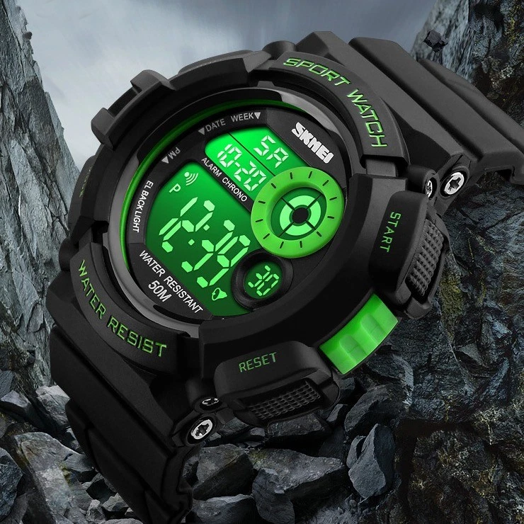 Reloj Hombre Deportivo Análogo Digital Impermeable con Cronógrafo