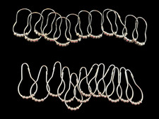 Mixed Lot 2 Sets 24 Silvertone Metal Shower Curtain Rings Hooks