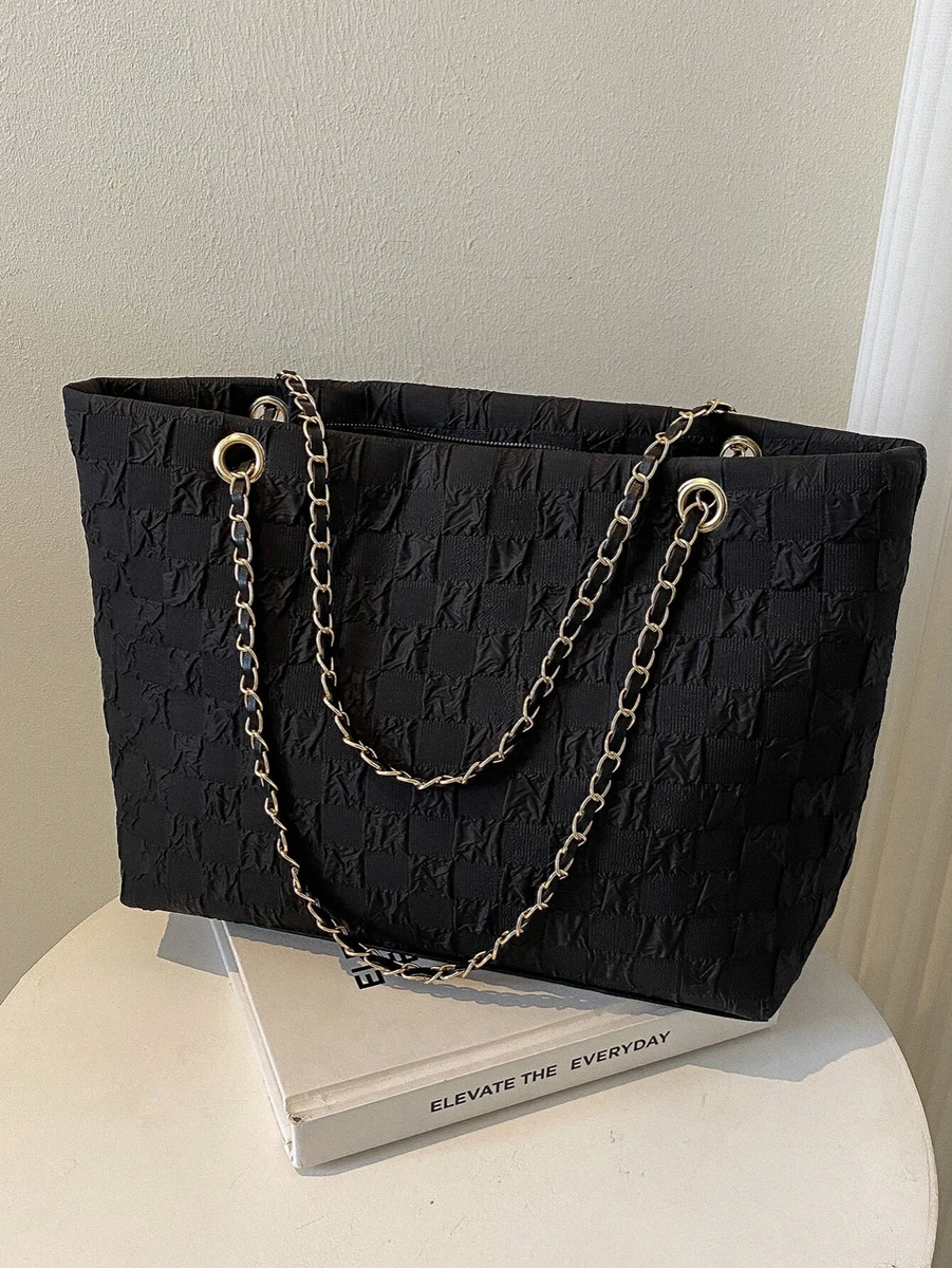 Carteras Negras Grandes De Mujer De Moda Bolsos Marca Para Damas