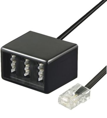 RJ45 TAE Festnetz Telefon Adapter Extender Kupplung 0,20m Verteiler NFN