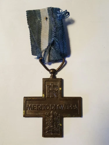 War Merit War Cross Kingdom of Italy with WW1 Ribbon (V3) ^