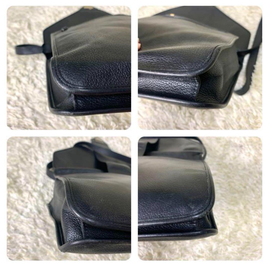 Borsa a tracolla Yves Saint Laurent YSL in pelle 2 vie pochette nera vintage